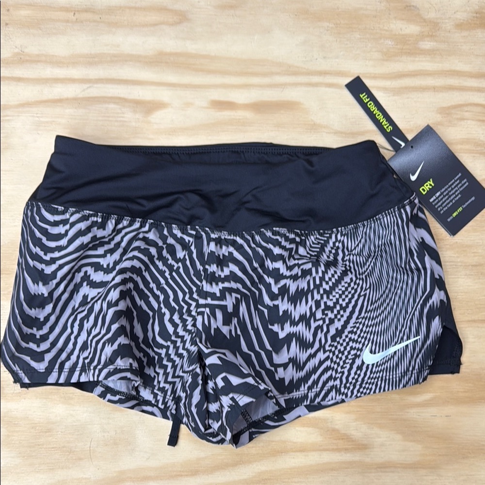Nike Dri-FIT Black and White Running Shorts